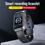 JNN S16 스마트 HD 노이즈 감소 블루투스 MP3 음성 제어 녹음 팔찌, 4GB, 8GB, 16GB, 32GB, 64GB