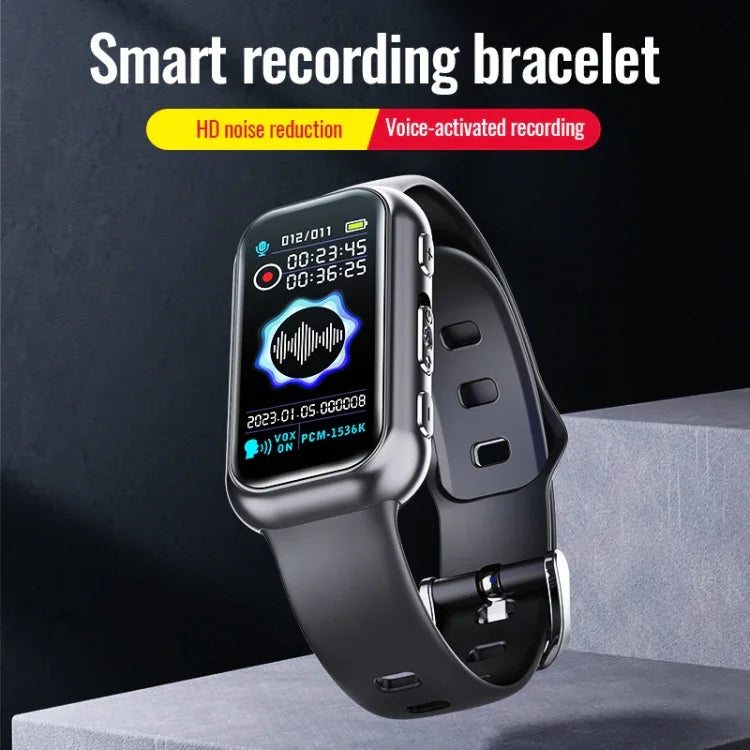 JNN S16 스마트 HD 노이즈 감소 블루투스 MP3 음성 제어 녹음 팔찌, 4GB, 8GB, 16GB, 32GB, 64GB