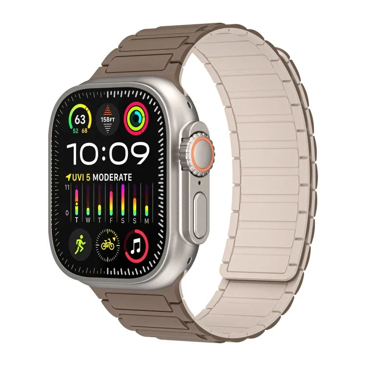 자석 루프 실리콘 시계 밴드, Apple Watch Series 9 45mm용, Apple Watch Series 9 41mm용, Apple Watch Ultra 49mm용