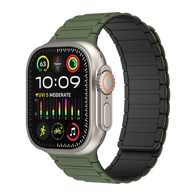 자석 루프 실리콘 시계 밴드, Apple Watch Series 9 45mm용, Apple Watch Series 9 41mm용, Apple Watch Ultra 49mm용