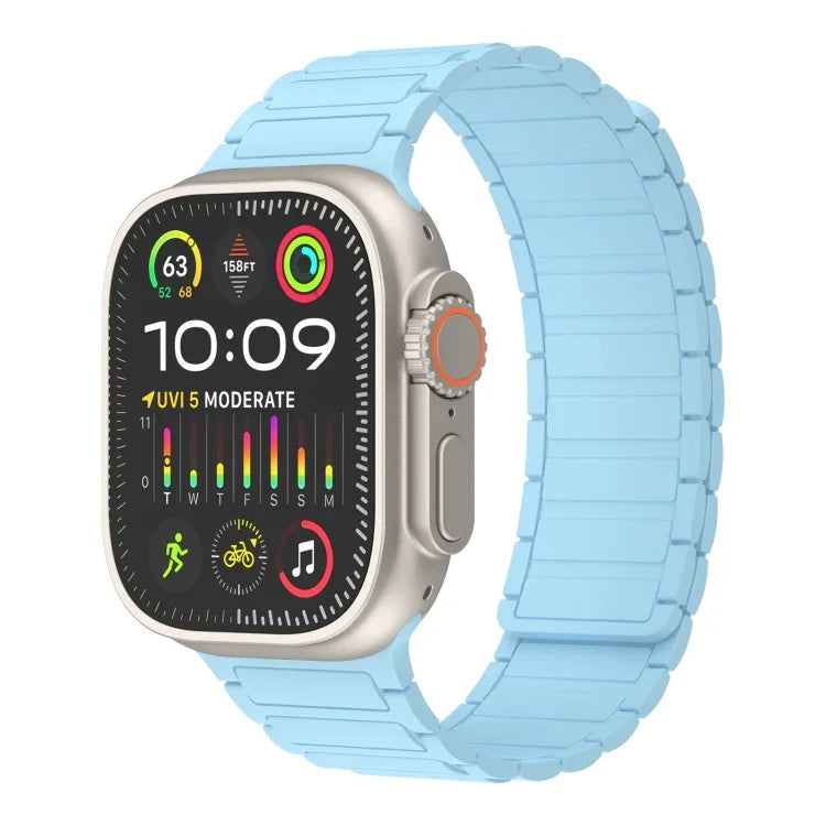 자석 루프 실리콘 시계 밴드, Apple Watch Series 9 45mm용, Apple Watch Series 9 41mm용, Apple Watch Ultra 49mm용
