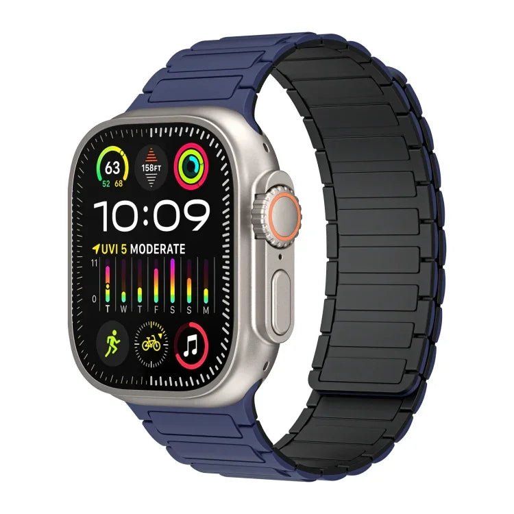 자석 루프 실리콘 시계 밴드, Apple Watch Series 9 45mm용, Apple Watch Series 9 41mm용, Apple Watch Ultra 49mm용
