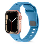 Square Buckle Stripes Silicone Watch Band, For Apple Watch Series 9 41mm, For Apple Watch Ultra 49mm