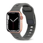 Square Buckle Stripes Silicone Watch Band, For Apple Watch Series 9 41mm, For Apple Watch Ultra 49mm
