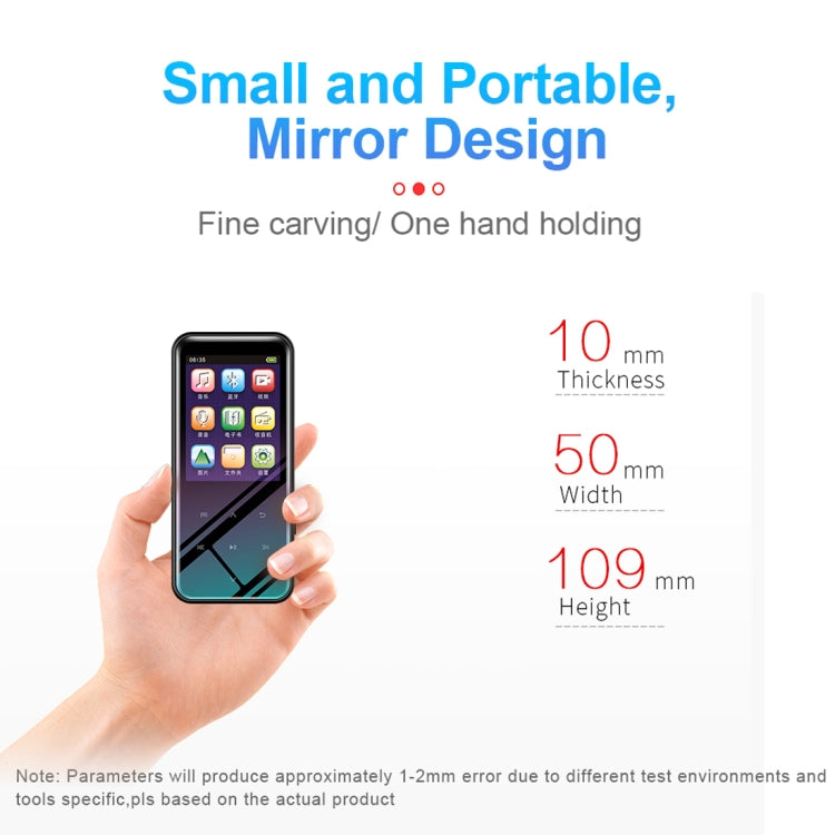 M15 다기능 스마트 음성 녹음기 MP3 하이파이 사운드 뮤직 플레이어 워크맨, 블루투스 버전, 4GB, 8GB, 16GB, 32GB
