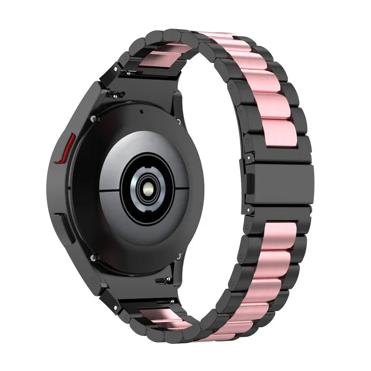 Three Bead Stainless Steel Watch Band, For Samsung Galaxy Watch 6 / 6 Classic