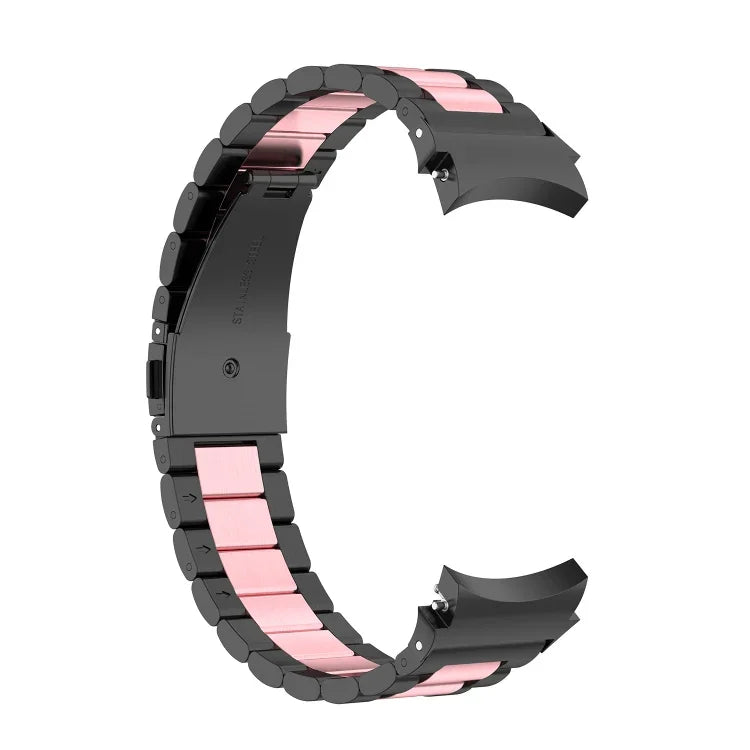 Three Bead Stainless Steel Watch Band, For Samsung Galaxy Watch 6 / 6 Classic