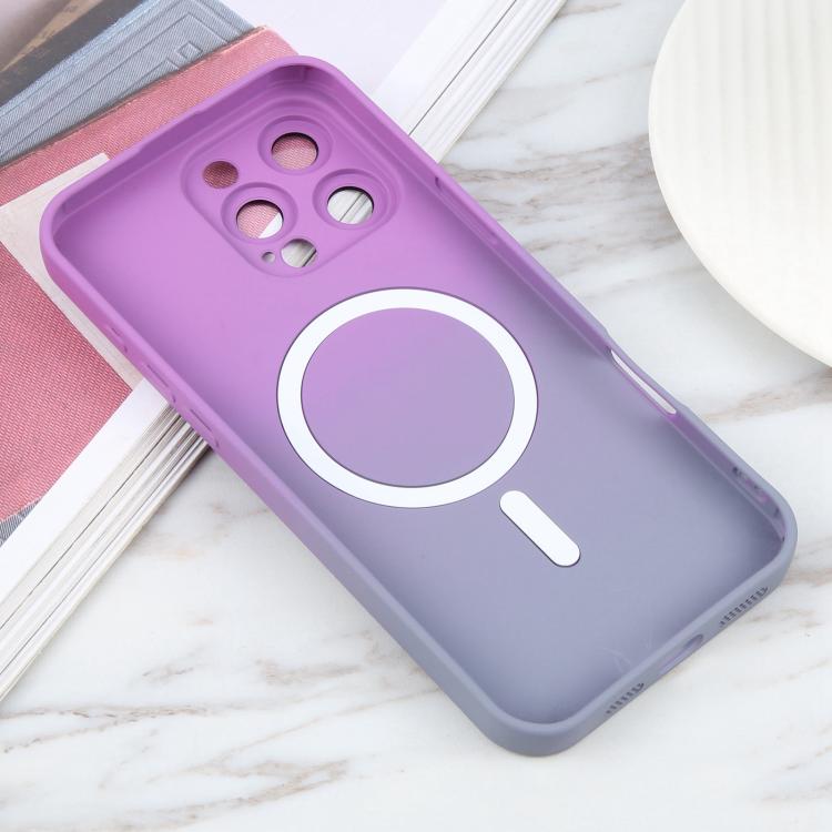액체 TPU 실리콘 그라데이션 MagSafe 휴대폰 케이스, 아이폰 17e / 16e용, 아이폰 17 프로 맥스용, 아이폰 17 프로용, 아이폰 17용, 아이폰 에어용, 아이폰 16 프로 맥스용, 아이폰 16 프로용, 아이폰 16 플러스용