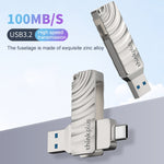 레노버 씽크플러스 MU232 USB 3.2 + USB-C / 타입-C 듀얼 헤드 플래시 드라이브, 64GB, 128GB, 256GB