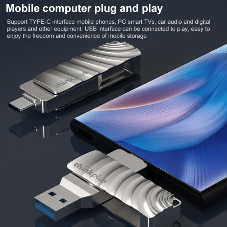 레노버 씽크플러스 MU232 USB 3.2 + USB-C / 타입-C 듀얼 헤드 플래시 드라이브, 64GB, 128GB, 256GB