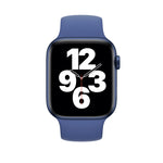 Apple Watch Series 8&7 41mm / SE 2&6&SE&5&4 40mm / 3&2&1 38mm용 단색 탄성 실리콘 시계 밴드, 사이즈:L 156mm, 사이즈:L 156mm