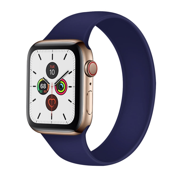 애플 워치 시리즈 5 & 4 40mm / 3 & 2 & 1 38mm용 단색 탄성 실리콘 교체 손목 스트랩 시계줄, 사이즈:S 130mm, S 130mm, M 143mm, L 156mm