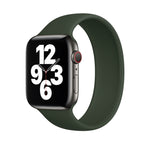 Apple Watch Series 8&7 41mm / SE 2&6&SE&5&4 40mm / 3&2&1 38mm용 단색 탄성 실리콘 시계 밴드, 사이즈:L 156mm, 사이즈:L 156mm
