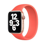 Apple Watch Series 8&7 41mm / SE 2&6&SE&5&4 40mm / 3&2&1 38mm용 단색 탄성 실리콘 시계 밴드, 사이즈:L 156mm, 사이즈:L 156mm