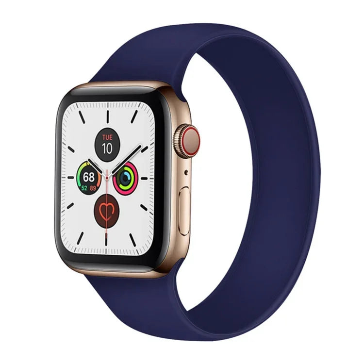 Apple Watch 시리즈 5 & 4 44mm / 3 & 2 & 1 42mm 단색 탄성 실리콘 교체용 손목 스트랩 시계줄, 사이즈:S 130mm, S 130mm, 사이즈:M 143mm, M 143mm, 사이즈:L 156mm, L 156mm
