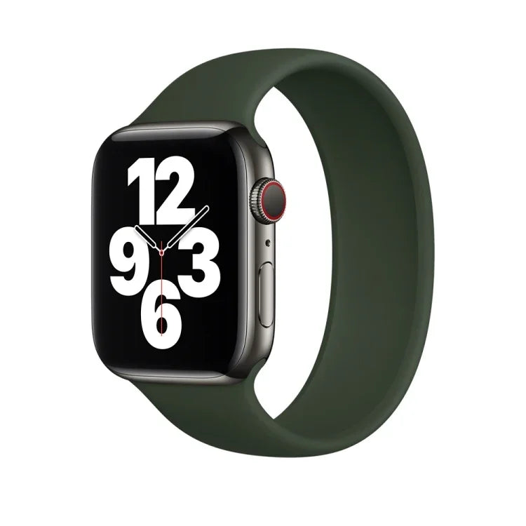 Apple Watch 시리즈 5 & 4 44mm / 3 & 2 & 1 42mm 단색 탄성 실리콘 교체용 손목 스트랩 시계줄, 사이즈:S 130mm, S 130mm, 사이즈:M 143mm, M 143mm, 사이즈:L 156mm, L 156mm