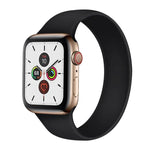Apple Watch 시리즈 5 & 4 44mm / 3 & 2 & 1 42mm 단색 탄성 실리콘 교체용 손목 스트랩 시계줄, 사이즈:S 130mm, S 130mm, 사이즈:M 143mm, M 143mm, 사이즈:L 156mm, L 156mm