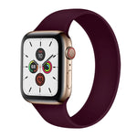 Apple Watch 시리즈 5 & 4 44mm / 3 & 2 & 1 42mm 단색 탄성 실리콘 교체용 손목 스트랩 시계줄, 사이즈:S 130mm, S 130mm, 사이즈:M 143mm, M 143mm, 사이즈:L 156mm, L 156mm