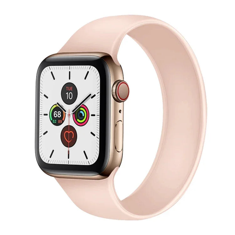 Apple Watch 시리즈 5 & 4 44mm / 3 & 2 & 1 42mm 단색 탄성 실리콘 교체용 손목 스트랩 시계줄, 사이즈:S 130mm, S 130mm, 사이즈:M 143mm, M 143mm, 사이즈:L 156mm, L 156mm