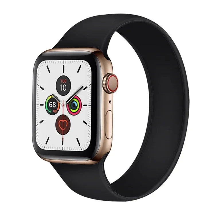 Apple Watch 시리즈 5 & 4 44mm / 3 & 2 & 1 42mm 단색 탄성 실리콘 교체용 손목 스트랩 시계줄, 사이즈:S 130mm, S 130mm, 사이즈:M 143mm, M 143mm, 사이즈:L 156mm, L 156mm