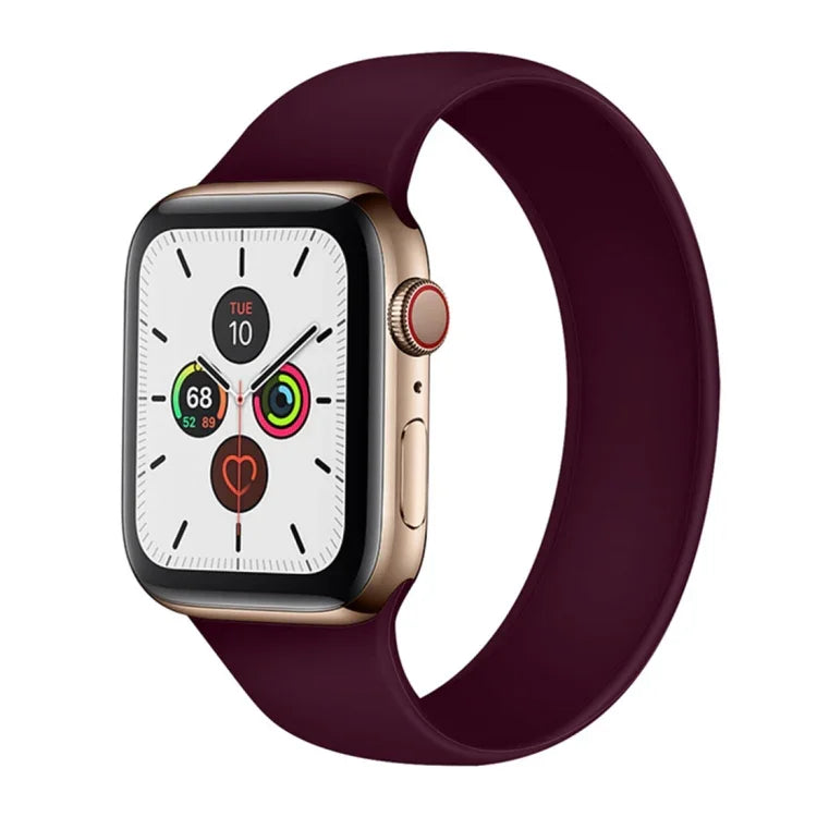 Apple Watch 시리즈 5 & 4 44mm / 3 & 2 & 1 42mm 단색 탄성 실리콘 교체용 손목 스트랩 시계줄, 사이즈:S 130mm, S 130mm, 사이즈:M 143mm, M 143mm, 사이즈:L 156mm, L 156mm