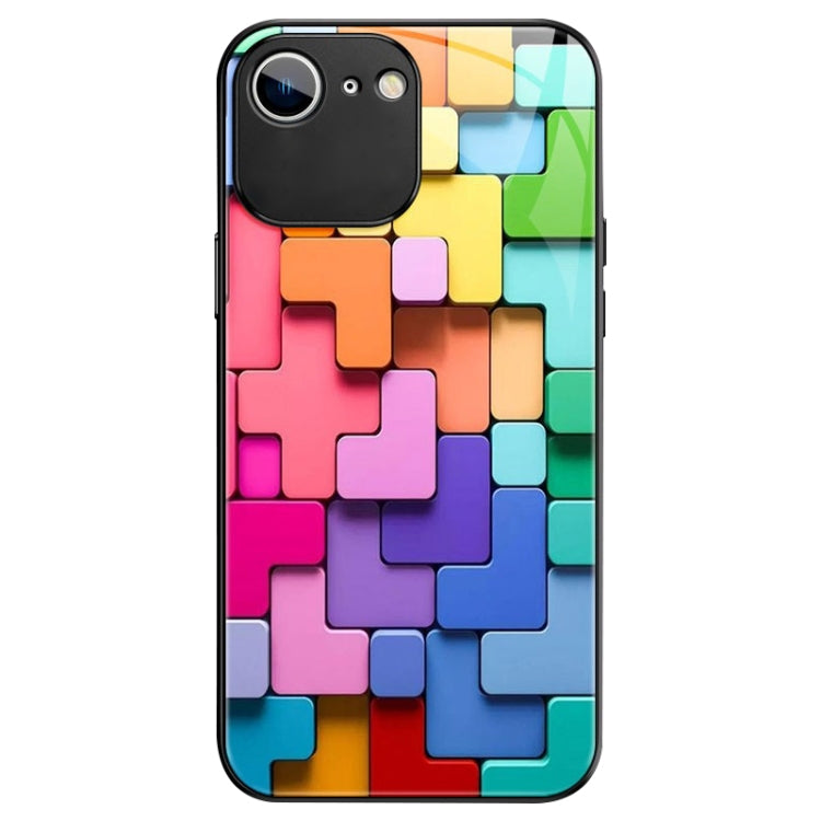 Colorful Toy Bricks Pattern Shockproof Glass Phone Case, For iPhone 6s / 6