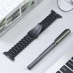 오구슬 티타늄 스틸 시계줄, Apple Watch 시리즈 6 44mm용, Apple Watch 시리즈 5 44mm용, Apple Watch 시리즈 5 40mm용, Apple Watch 시리즈 4 44mm용, Apple Watch 42mm용, Apple Watch 시리즈 3 38mm용, Apple Watch 38mm용                 ...