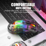 XUNFOX XYH20RGB 2.4G + BT + 유선 투명 2400DPI RGB 라이트 게이밍 마우스, 2.4G + BT + 유선