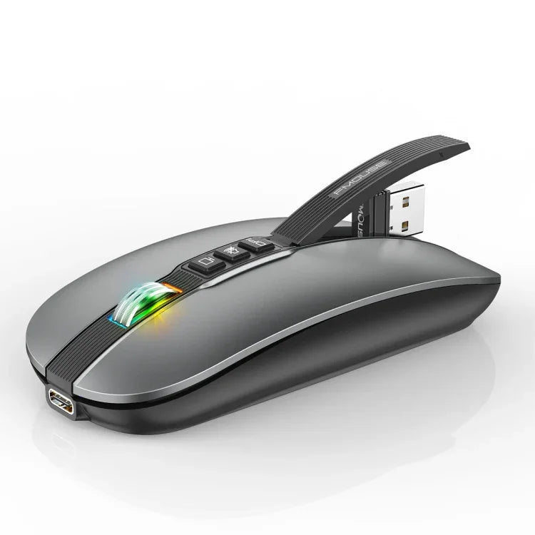 HXSJ M113 2400DPI 듀얼 모드 2.4GHz + 블루투스 5.1 무선 마우스