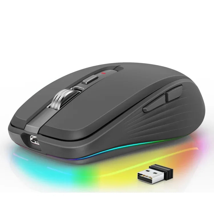 HXSJ M303 2400DPI 듀얼 모드 2.4GHz + 블루투스 5.1 무선 마우스