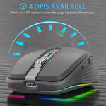HXSJ M303 2400DPI 듀얼 모드 2.4GHz + 블루투스 5.1 무선 마우스