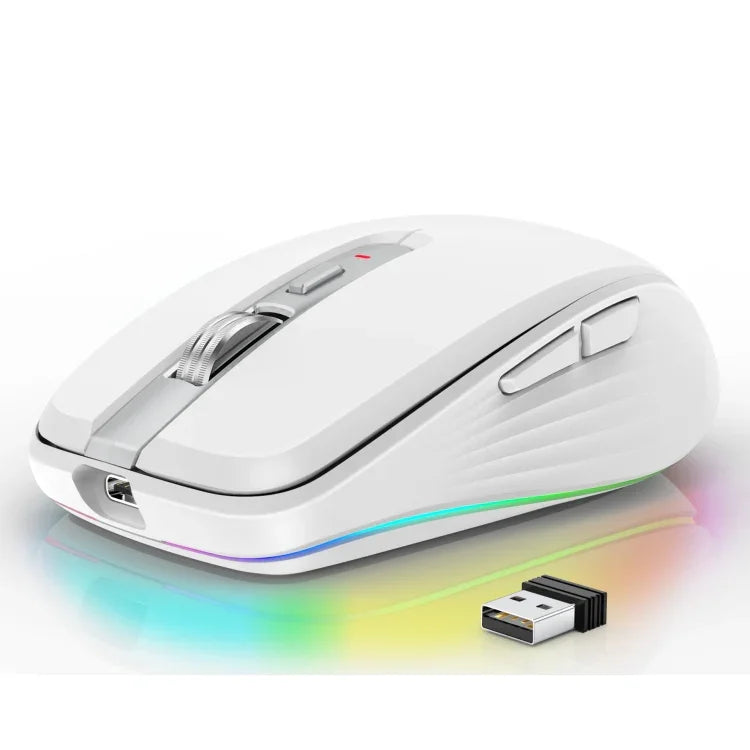 HXSJ M303 2400DPI 듀얼 모드 2.4GHz + 블루투스 5.1 무선 마우스