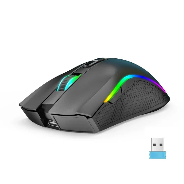HXSJ T69 4800DPI RGB 2.4GHz 무선 마우스, T69