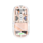 HXSJ T900 투명 자석 3모드 무선 게이밍 마우스