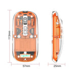 HXSJ T900 투명 자석 3모드 무선 게이밍 마우스