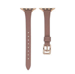 T-shaped Slim Genuine Leather Watch Band, For Apple Watch Series 9 41mm, For Apple Watch Ultra 49mm, For Apple Watch Series 8 41mm, For Apple Watch Series 8 45mm, For Apple Watch SE 2022 40mm, For Apple Watch SE 2022 44mm