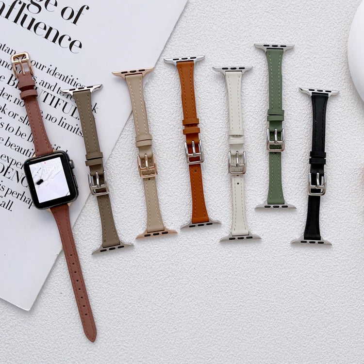 T자형 슬림 천연 가죽 시계줄, Apple Watch 시리즈 2 42mm용, Apple Watch 2 38mm용, Apple Watch 42mm용, Apple Watch 38mm용
