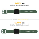 Pin Buckle Silicone Watch Band, For Apple Watch Series 7 45mm