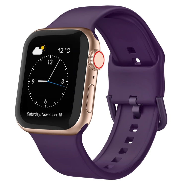 Pin Buckle Silicone Watch Band, For Apple Watch Series 7 45mm