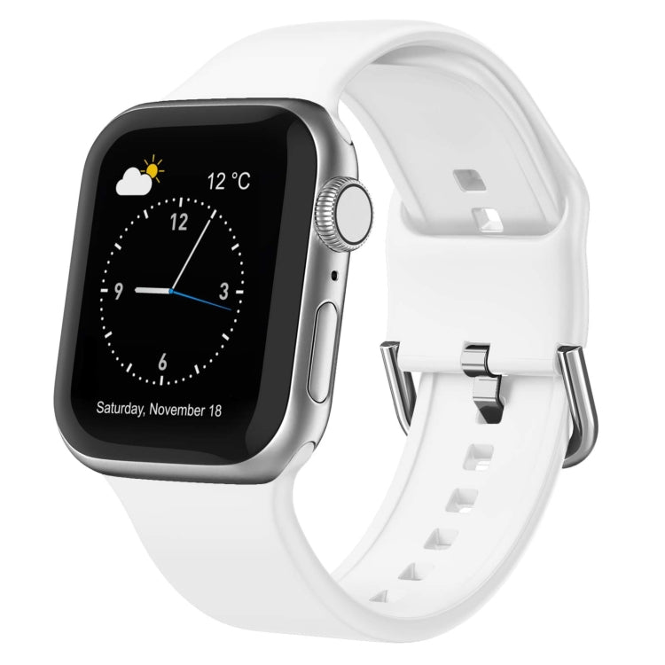 Pin Buckle Silicone Watch Band, For Apple Watch SE 40mm