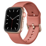 Pin Buckle Silicone Watch Band, For Apple Watch Series 6 44mm