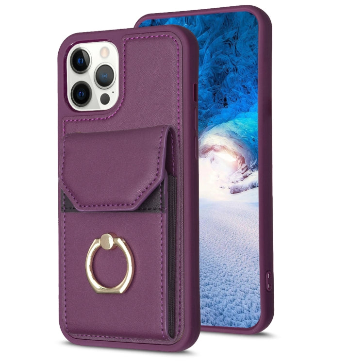 BF29 Organ Card Bag Ring Holder Phone Case, For iPhone 15 Pro Max, For iPhone 15 Pro, For iPhone 15 Plus, For iPhone 15, For iPhone 14 Plus, For iPhone 14 / 13, For iPhone 14 Pro, For iPhone 14 Pro Max, For iPhone SE 2022 / 2020 / 8 / 7