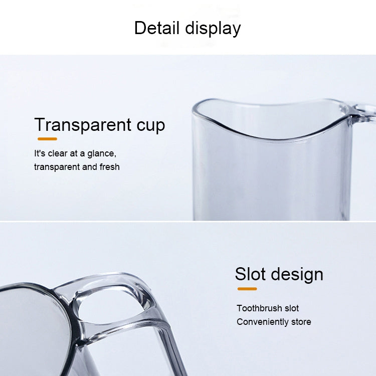 Plastic Transparent Acrylic Teeth Brushing Mouthwash Cup, 1pc