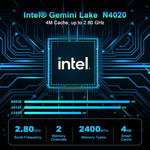 GXMO N42 윈도우 11 인텔 제미니 레이크 N4020C 미니 PC NVME SSD WiFi 미니 데스크탑 컴퓨터, 4GB+64GB, 4GB+64GB+256GB