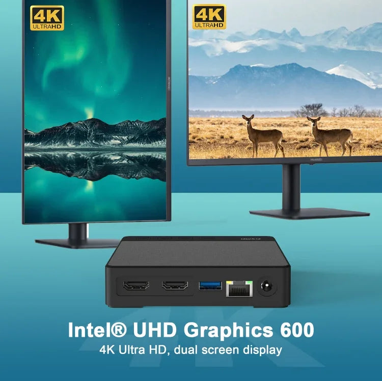 GXMO N42 윈도우 11 인텔 제미니 레이크 N4020C 미니 PC NVME SSD WiFi 미니 데스크탑 컴퓨터, 4GB+64GB, 4GB+64GB+256GB