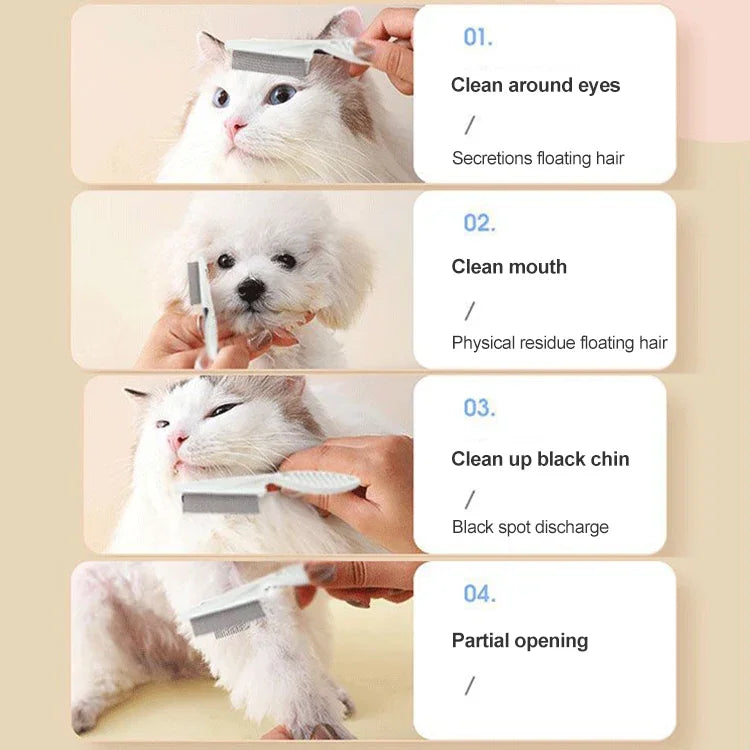 반려동물 강아지 고양이 벼룩 제거 촘촘한 이빨 미용 빗, 18cm