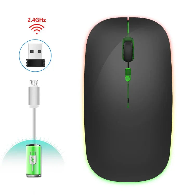 HXSJ M40 2.4GHz 800,1200,1600dpi 3단계 조절 컬러 무선 마우스 USB 충전식