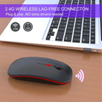 HXSJ M40 2.4GHz 800,1200,1600dpi 3단계 조절 컬러 무선 마우스 USB 충전식
