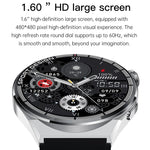 HDT MAX 1.60인치 블랙 다이얼 실리콘 밴드 IP68 방수 스마트워치 블루투스 통화 지원, 블랙 다이얼 실리콘 밴드