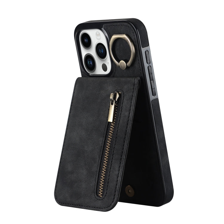 레트로 링과 지퍼 RFID 카드 슬롯 휴대폰 케이스, iPhone 16 Pro용, iPhone 16 Plus용, iPhone 16용, iPhone 15 Pro Max용, iPhone 15 Pro용, iPhone 15 Plus용